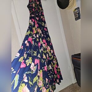 Gianni Bini Navy Floral Maxi Dress